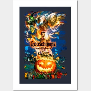 Goosebumps Haunted Halloween Halftoned Posters and Art